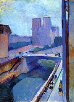 1902 A Glimpse of Notre-Dame in the Late Afternoon 72x54cm 